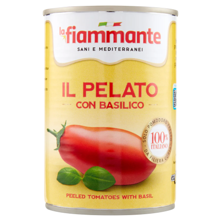 8001737102052 La Fiammante Il Pelato Con Basilico 400gr