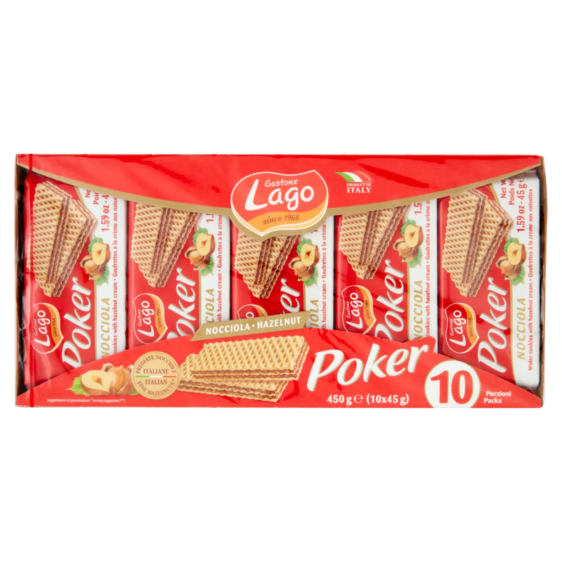 8004800003119 Lago Wafer Power Nocciola 10x45gr