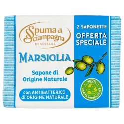 8007750010459 Spuma Di Sciampagna Sapone Solido Marsiglia 2x125gr