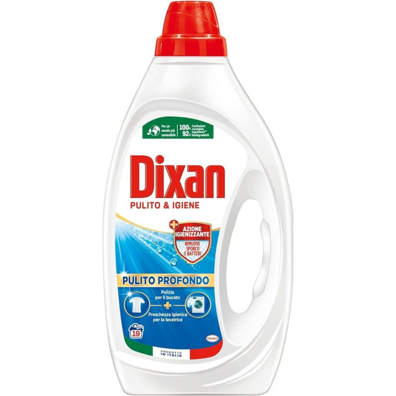 8015100577316 Dixan Liquido Lavatrice Igiene 19 Misurini 950ml