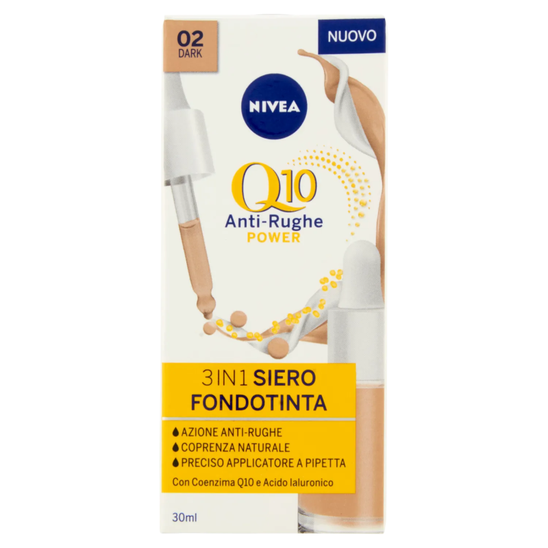 4005900939548 Nivea Crema Q10 3in1 Siero Fondotinta 02 Dark 30ml