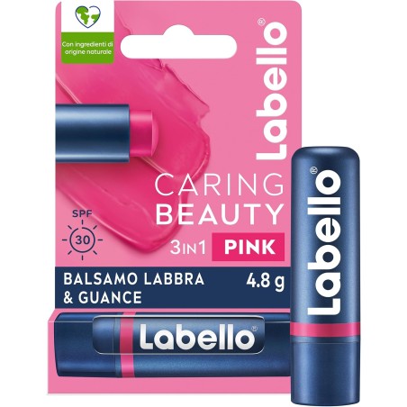 4006000096216 Labello Caring Beauty 3in1 Pink 4,8gr