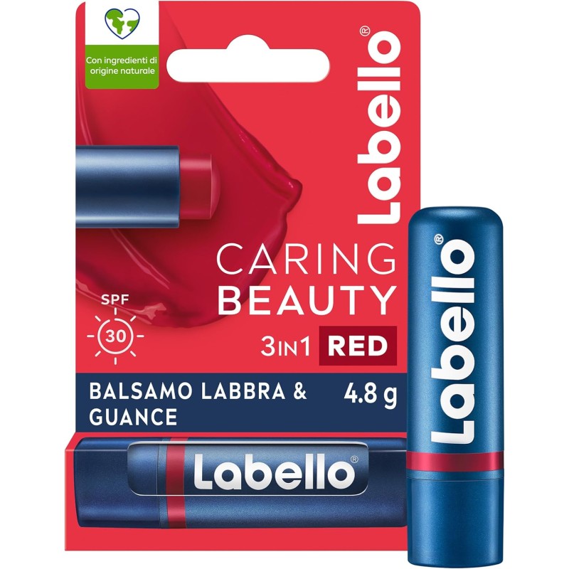 4006000096223 Labello Caring Beauty 3in1 Red 4,8gr