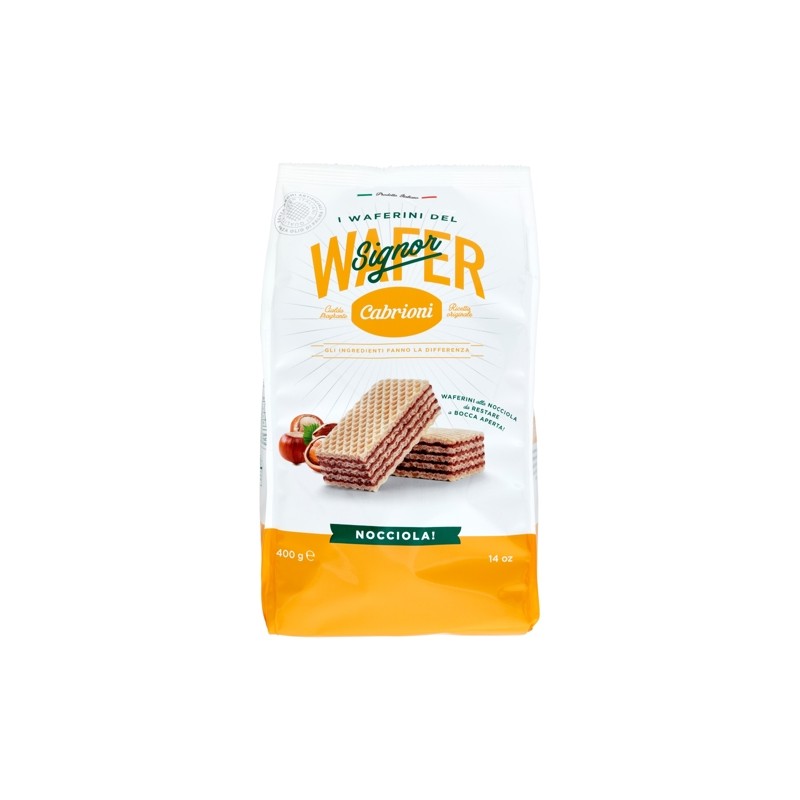 8000155426504 Cabrioni Wafer Nocciola 400gr