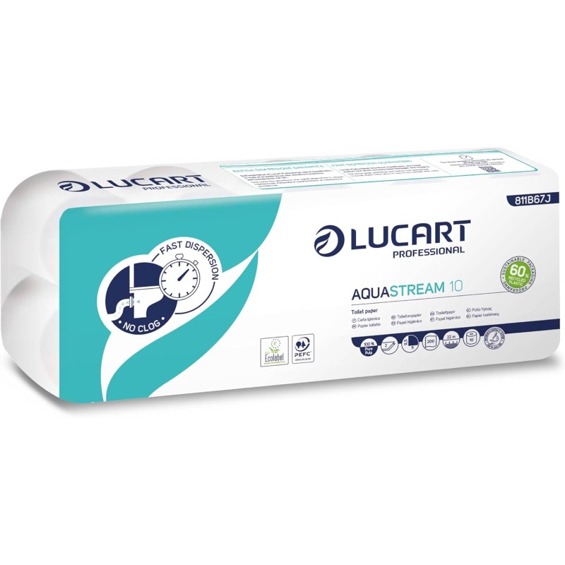 Lucart Aquastream Igienica 2 Veli 10 Rotoli