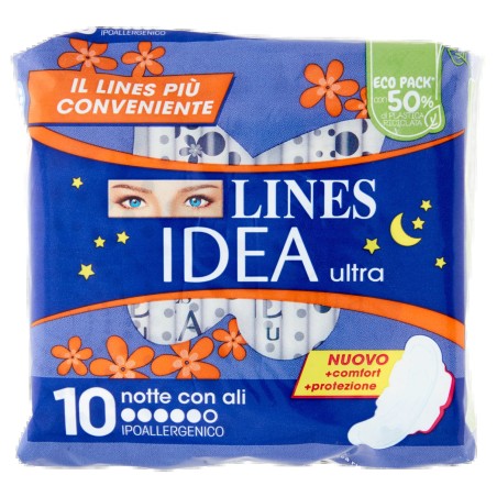 8001480401594 Lines Idea Ultra Notte Con Ali 10pz