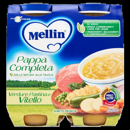 8000050534908 Mellin Pappa Completa Vitello 2x250gr