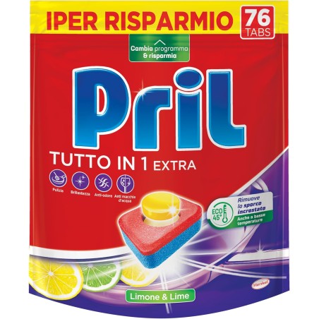 8015100578993 Pril Tutto in 1 Extra Tabs 76pz