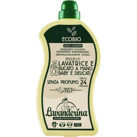 8058258339047 Lavanderina Eco Lavatrice E Bucato A Mano Baby e Delicati 24 Misurini 960ml