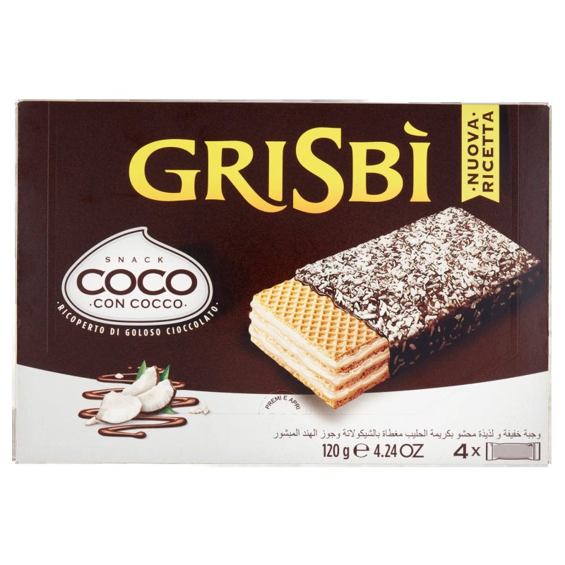 8033102691724 Grisbì Wafer Cocco 120gr