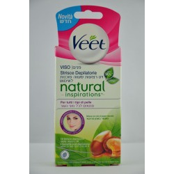 Veet Strisce Depilatorie Viso Natural 16pz