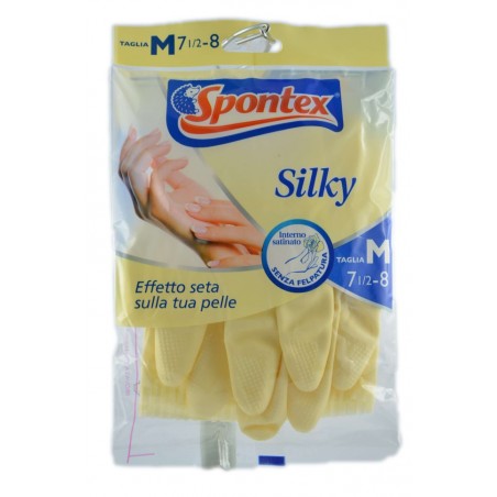 3245421530577 Spontex Guanti Silky Misura M - Media 1pz