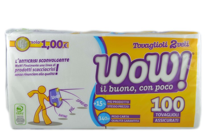 Tovaglioli Party di Carta Fazzoletti Colorati Doppiovelo 33×33