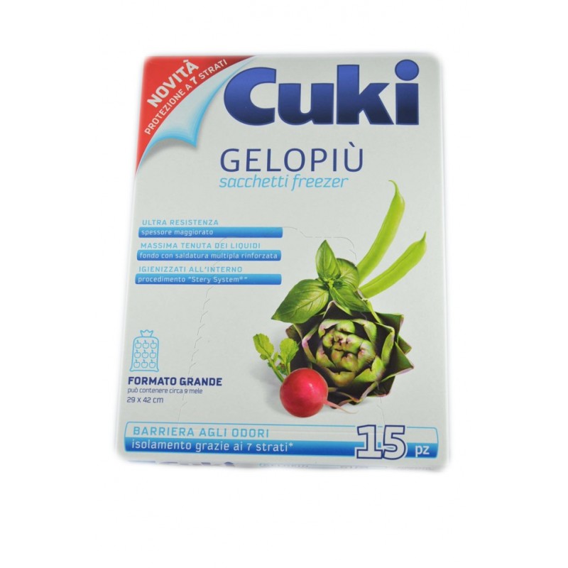 8003980030311 Cuki Gelopiu' Sacchetti Freezer Grandi 15pz