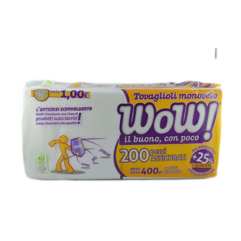 8007091004605 Wow Tov 1 Velo 33x33cm 200pz