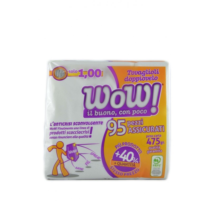 Wow Tovaglioli 2 Veli 40x40cm 85pz