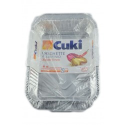 Cuki Vaschette Alluminio Doppia Forza R181 Formato Lasagna 6porz 2pz