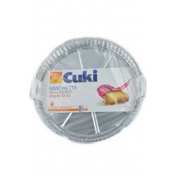 Cuki Vaschette Allumuminio Doppia Forza Formato Crostata 2pz