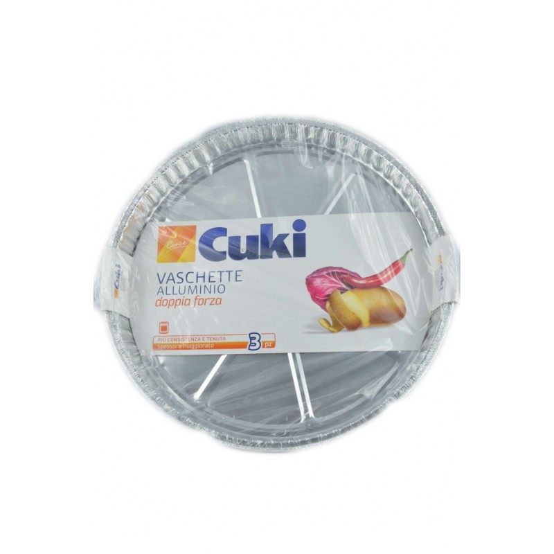 Cuki Vaschette Allumuminio Doppia Forza Formato Crostata 2pz