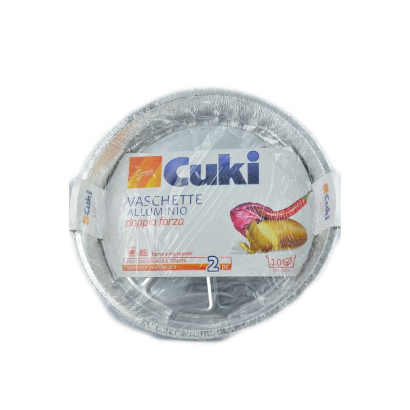 Cuki Vaschette Alluminio Doppia Forza T10 - Torta Grande 2pz