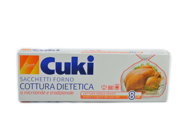 Cuki Sacchetti Forno Cottura Dietetica 8pz