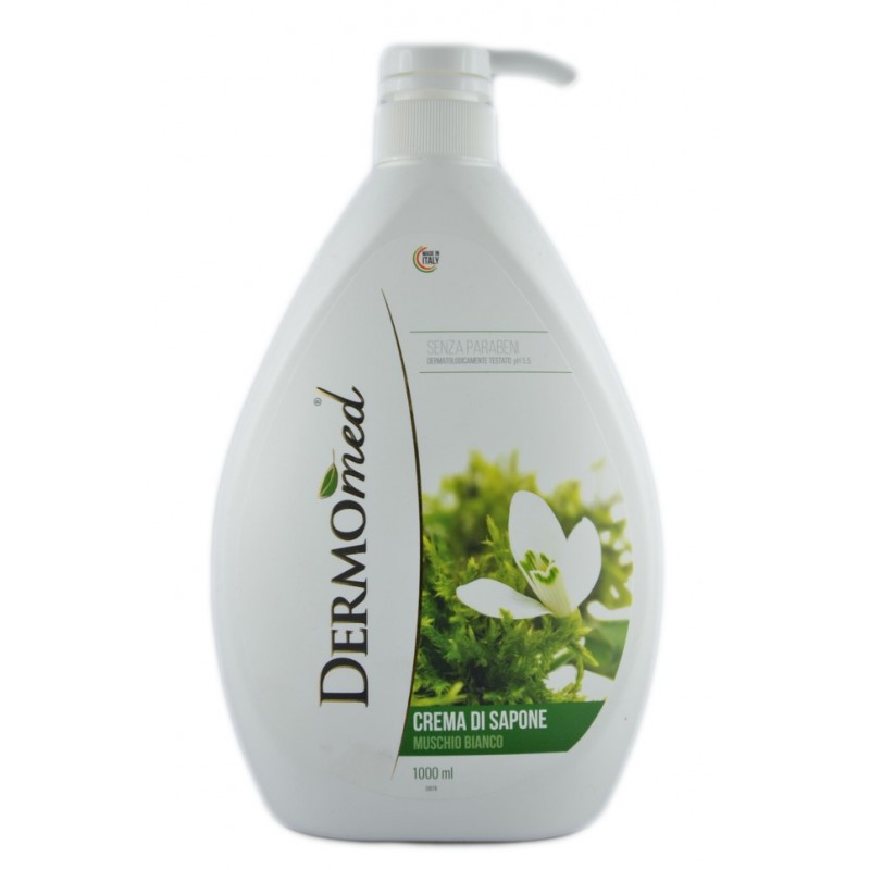 Dermomed Sapone Liquido Muschio Bianco Con Dispenser 1000ml