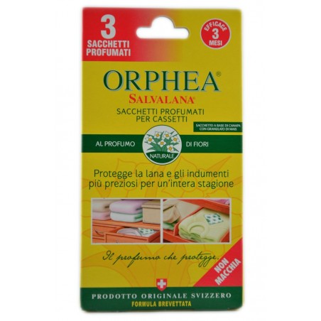 8001365181702 Orphea Sacchetti Profumati Antitarme Per Cassetti - Profumo Di Fiori 3pz