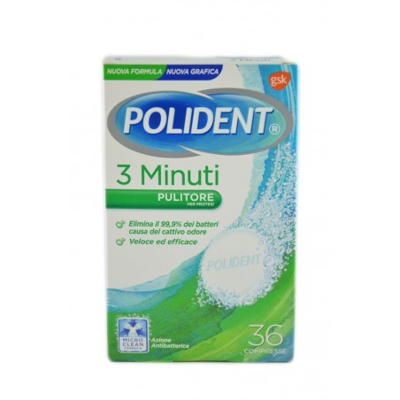 8016825955724 Polident Compresse 3 Minuti 36pz