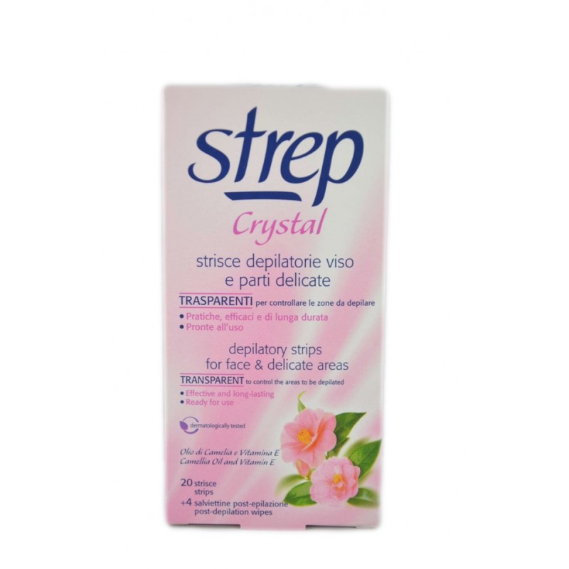 Strep Crystal Strisce Depilatorie Viso E Parti Delicate 20pz