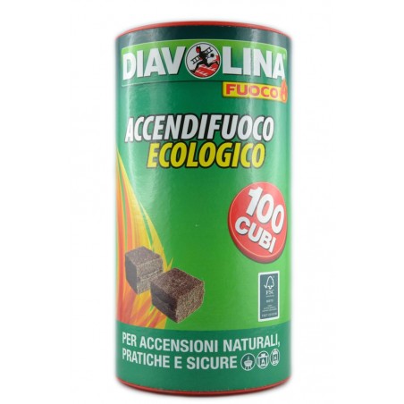 8002840153177 Diavolina Accendifuoco Ecologico 100pz