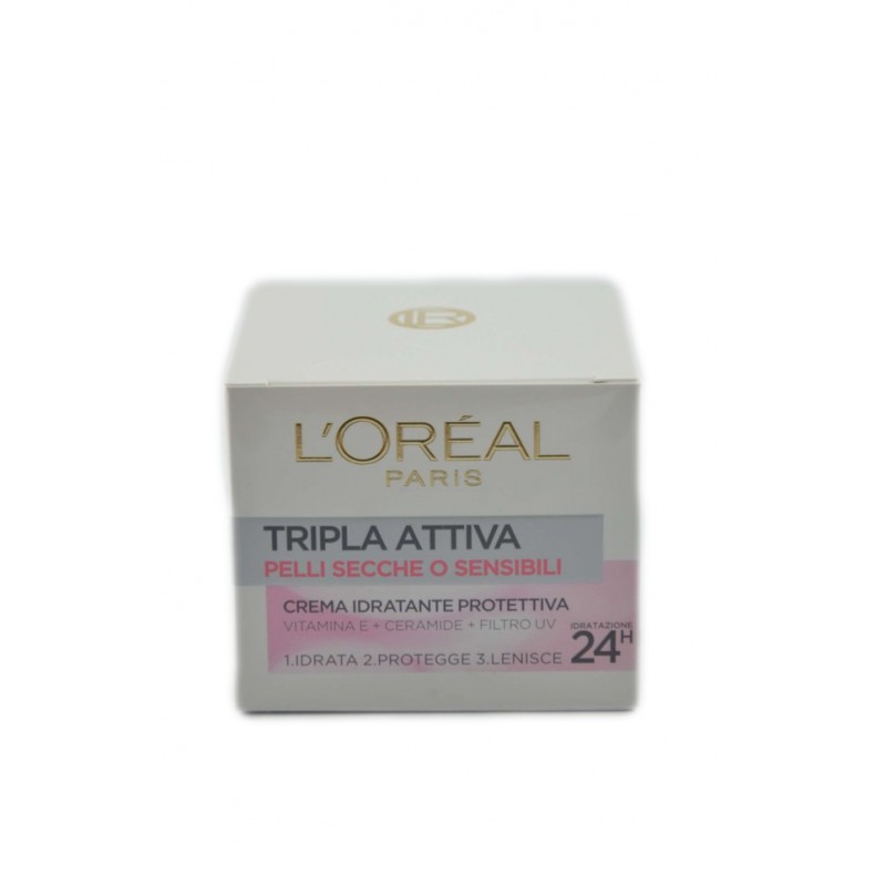 L'oreal Tripla Attiva Pelli Secche O Sensibili Crema Vaso 50ml