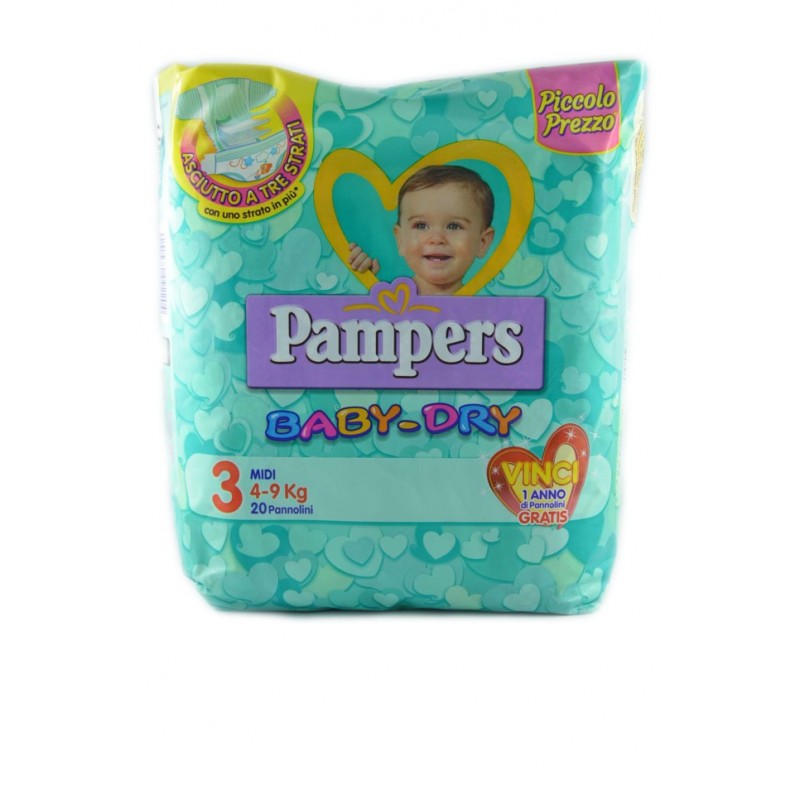 8001480092204 PAMPERS PANNOLINI BABY-DRY TAGLIA 3 - 4/9KG 20PZ