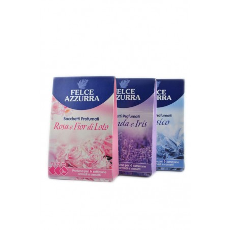 8001280030390 Felce Azzurra Sacchetti Profumati - Fragranze Assortite Lavanda/Classico/Rosa 4pz