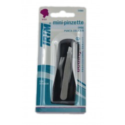 Trim Mini Pinzette Inox Punta Obliqua Con Astuccio 5-89bi 1pz