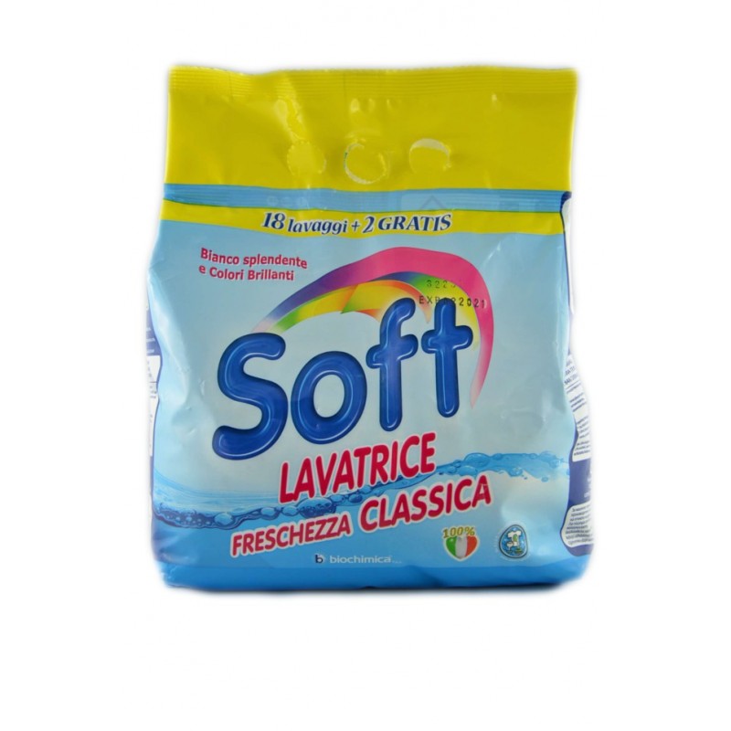 Soft Soft Detersivo In Polvere Per Lavatrice Sacchetto 18 Misurini