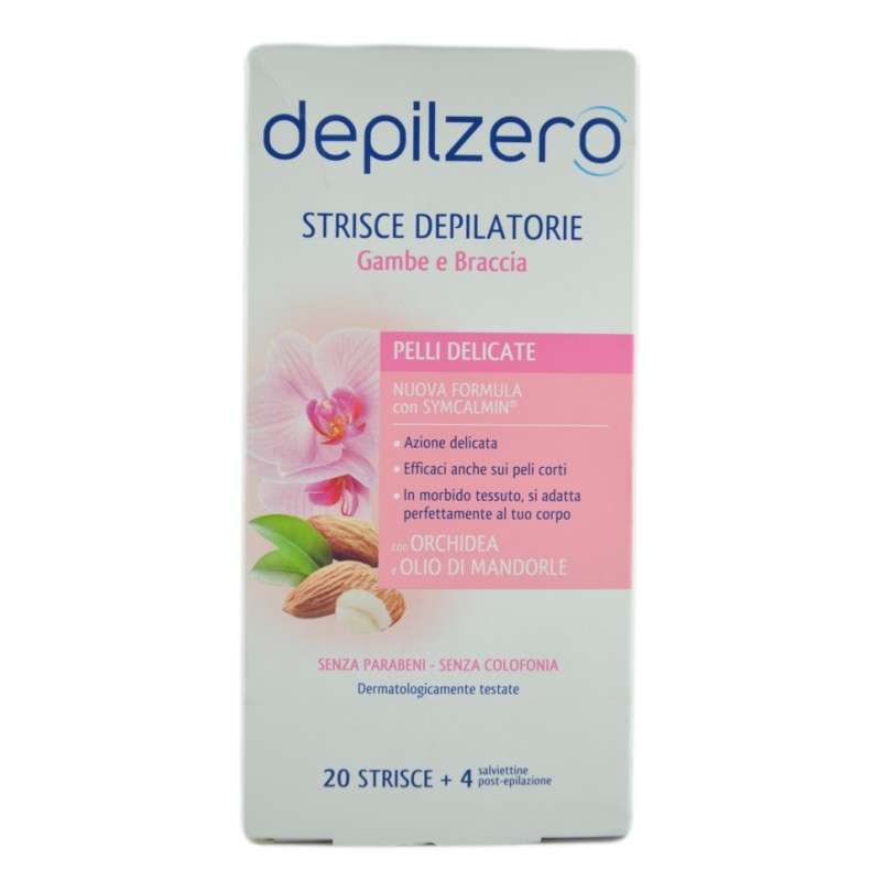 Depilzero Strisce Depilatorie Gambe E Braccia Pelli Delicate 22pz