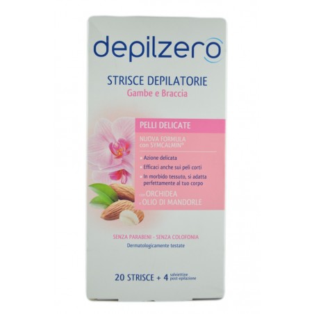 8008970044170 Depilzero Strisce Depilatorie Gambe E Braccia Pelli Delicate 22pz