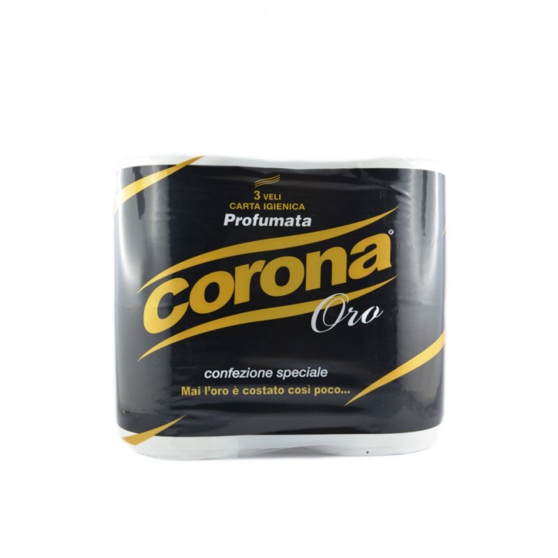 Corona Carta Igienica Profumata Oro 4pz