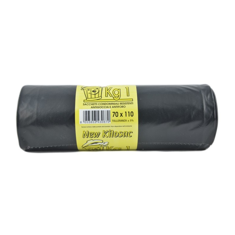 New Kilosac Sacco Nettezza Nero 70x110cm 1000gr